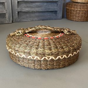 Sweetgrass "Flat" Sewing Basket 8"